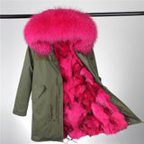 Raccoon hooded coat