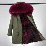 Raccoon hooded coat