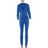 Zipper Hooded Jumpsuits