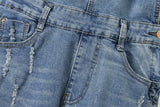 GCAROL Ripped Denim Jumpsuits