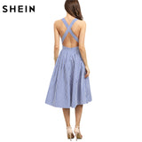 SHEIN Striped Crisscross Dress