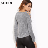 SHEIN Crisscross Hollow Out Tees