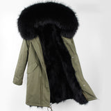 Raccoon hooded coat