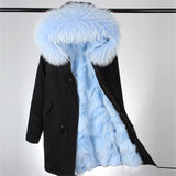 Raccoon hooded coat