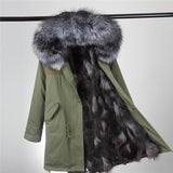 Raccoon hooded coat