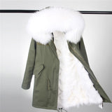 Raccoon hooded coat