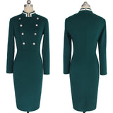 Vfemage Collar Pencil Dress