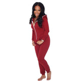 Zipper Hooded Jumpsuits